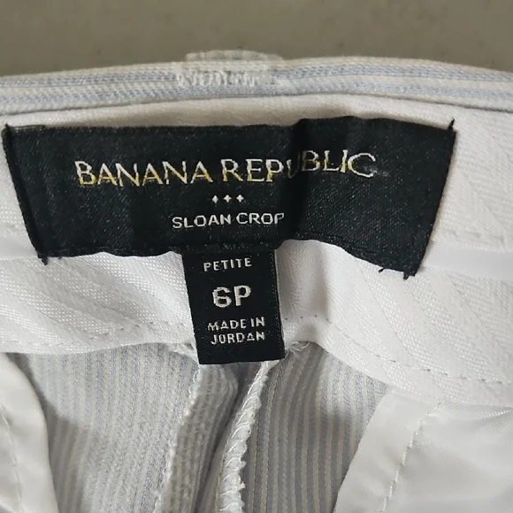Banana Republic White Sloan Crop Pants - Picture 8 of 11